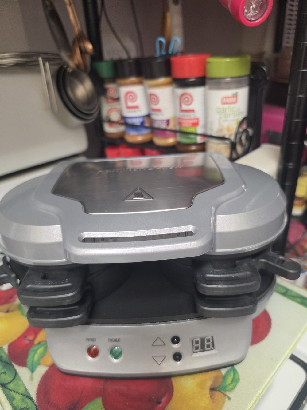 Hamilton Beach Silver and Black Electric Grill Sandwich Maker